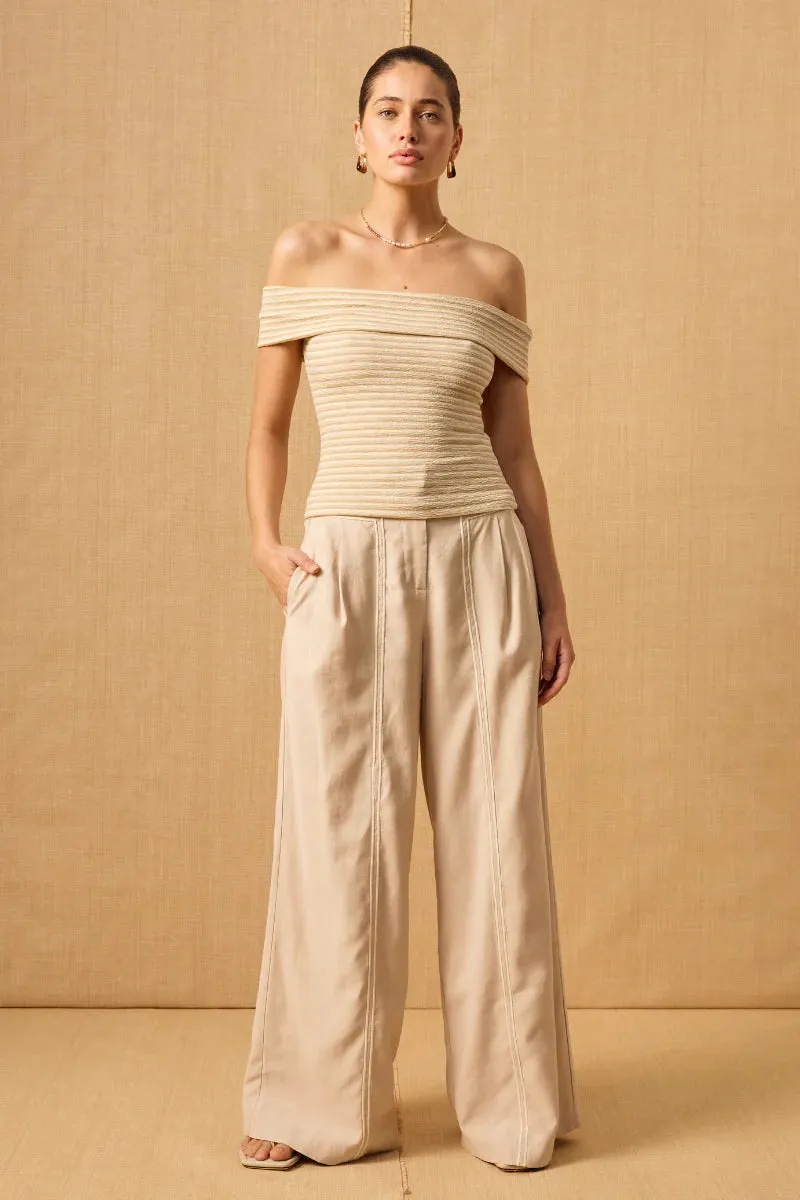 Ripple Top Neutral Stripe