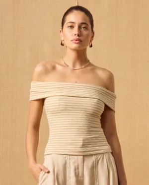 Ripple Top Neutral Stripe
