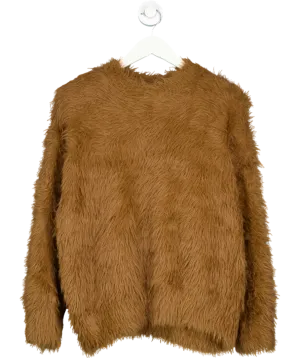 River Island Brown Faux Fur Jumper UK L