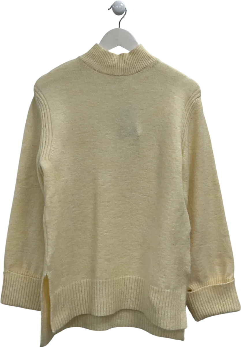 River Island Yellow Side Split Jumper UK XS