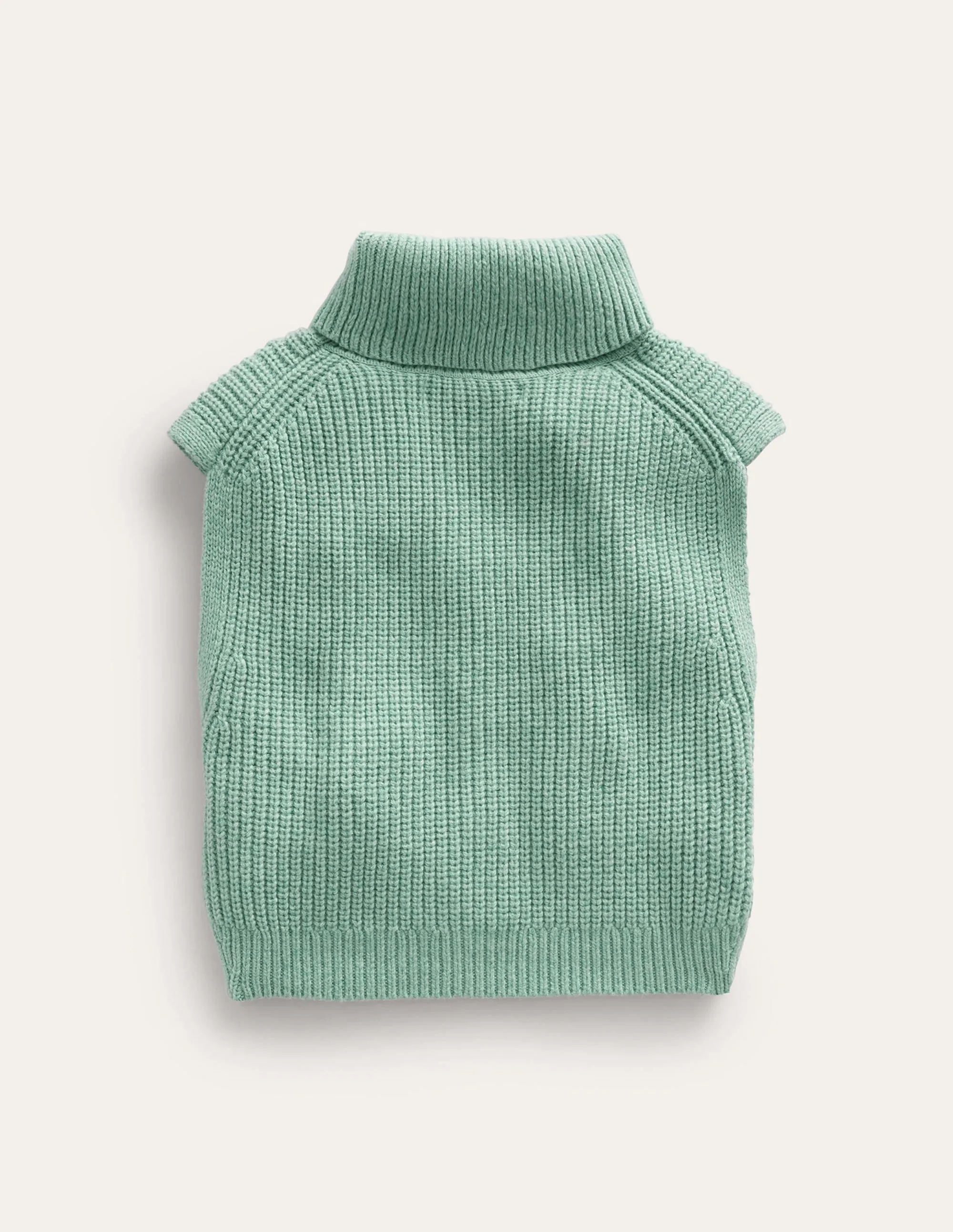 Roll Neck Tank-Green Smoke