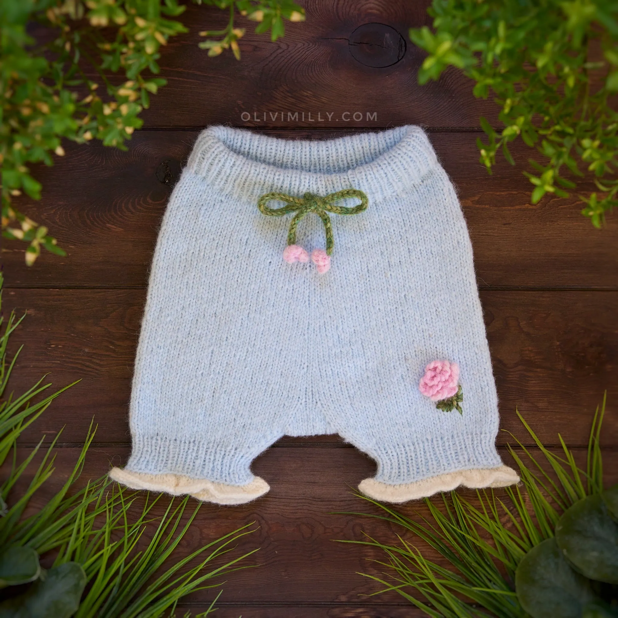 Roses Shorts | Blue