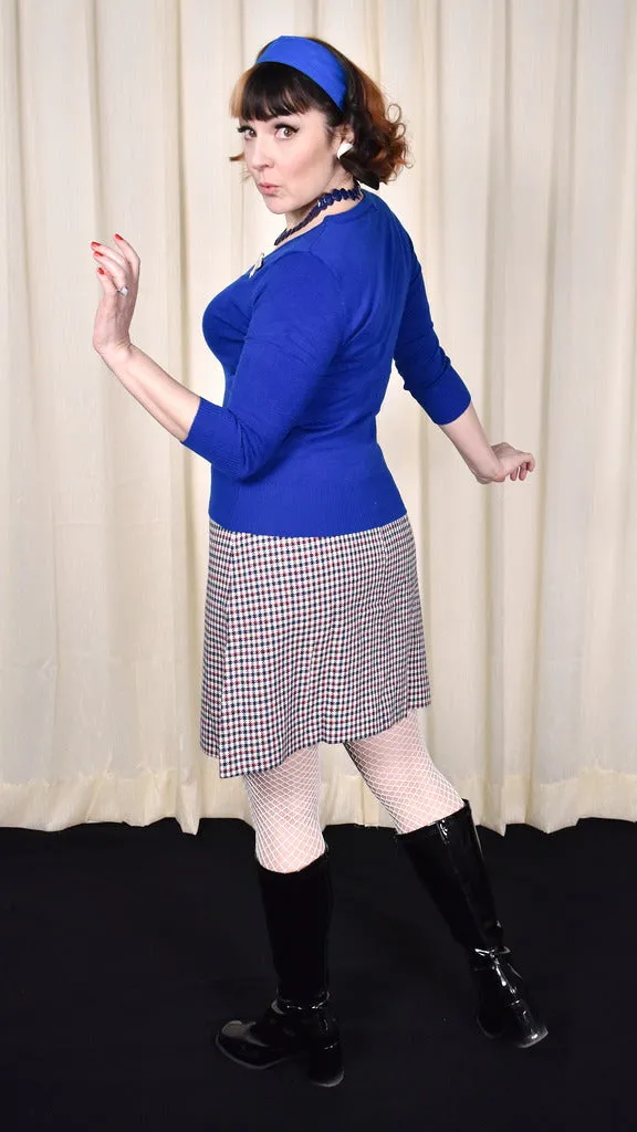 Royal Blue V Neck Cardigan