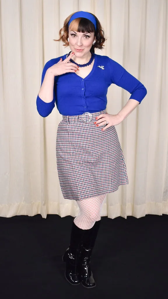 Royal Blue V Neck Cardigan
