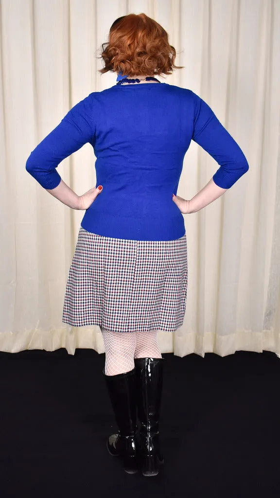 Royal Blue V Neck Cardigan