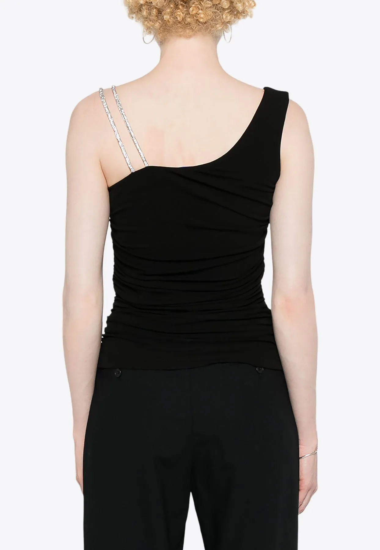 Ruched One-Shoulder Top