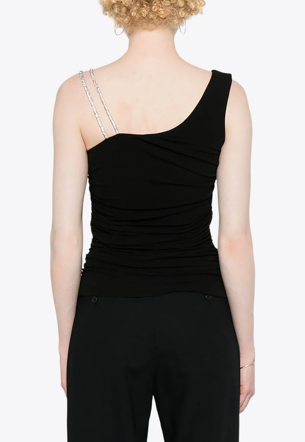 Ruched One-Shoulder Top