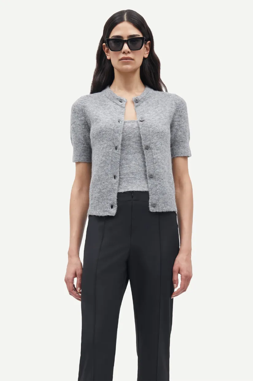 Samsoe Samsoe Sanoura SS Cardigan - Grey Mel