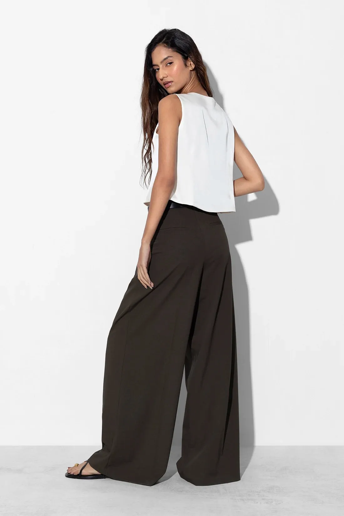 Satin Front Tie Top