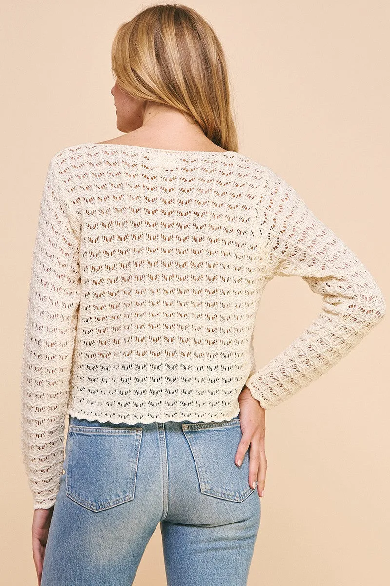 Scalloped Hem Sweater