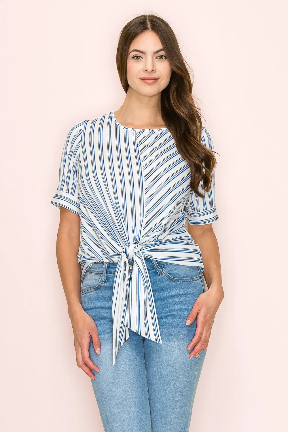 SCOOP NECK SIDE TIE FRONT TOP