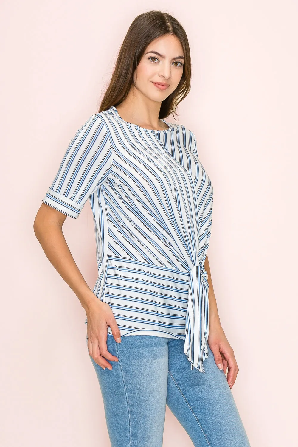 SCOOP NECK SIDE TIE FRONT TOP