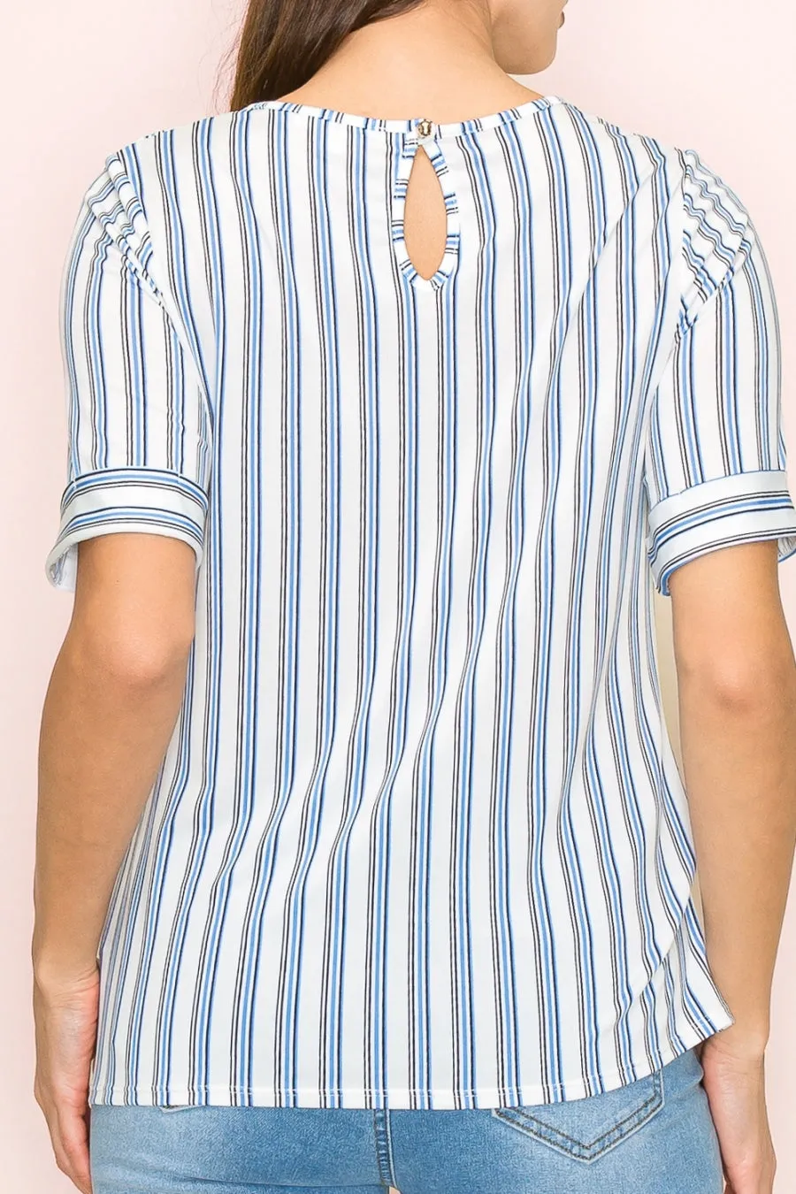SCOOP NECK SIDE TIE FRONT TOP