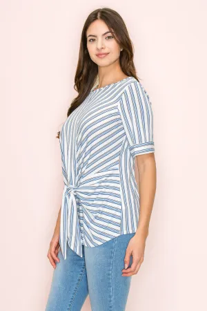 SCOOP NECK SIDE TIE FRONT TOP