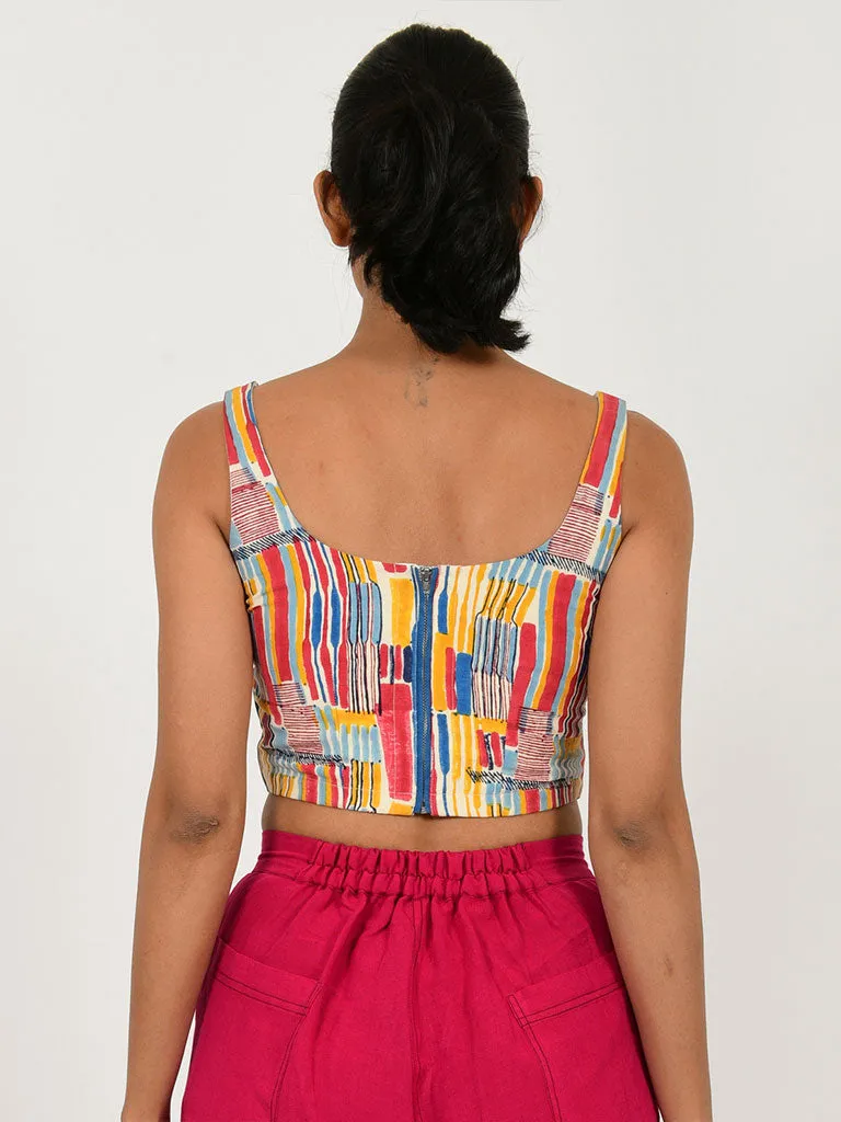 Scribble Linen Corset