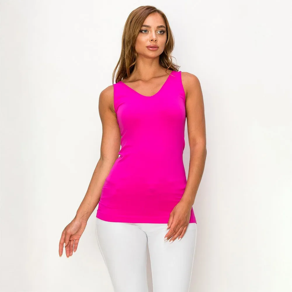 Seamless Reversible Tank Top- Rose Violet
