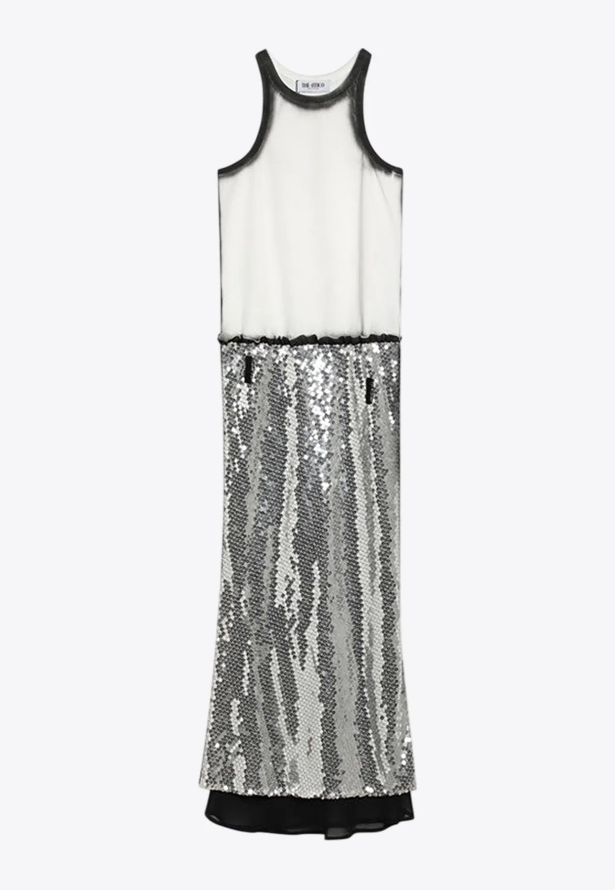Sequin-Embellished Midi Dress