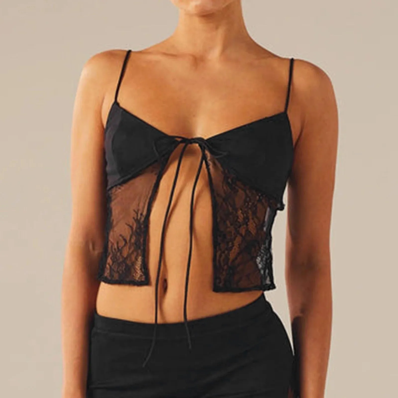 Sexy Tie Front Camisole Top