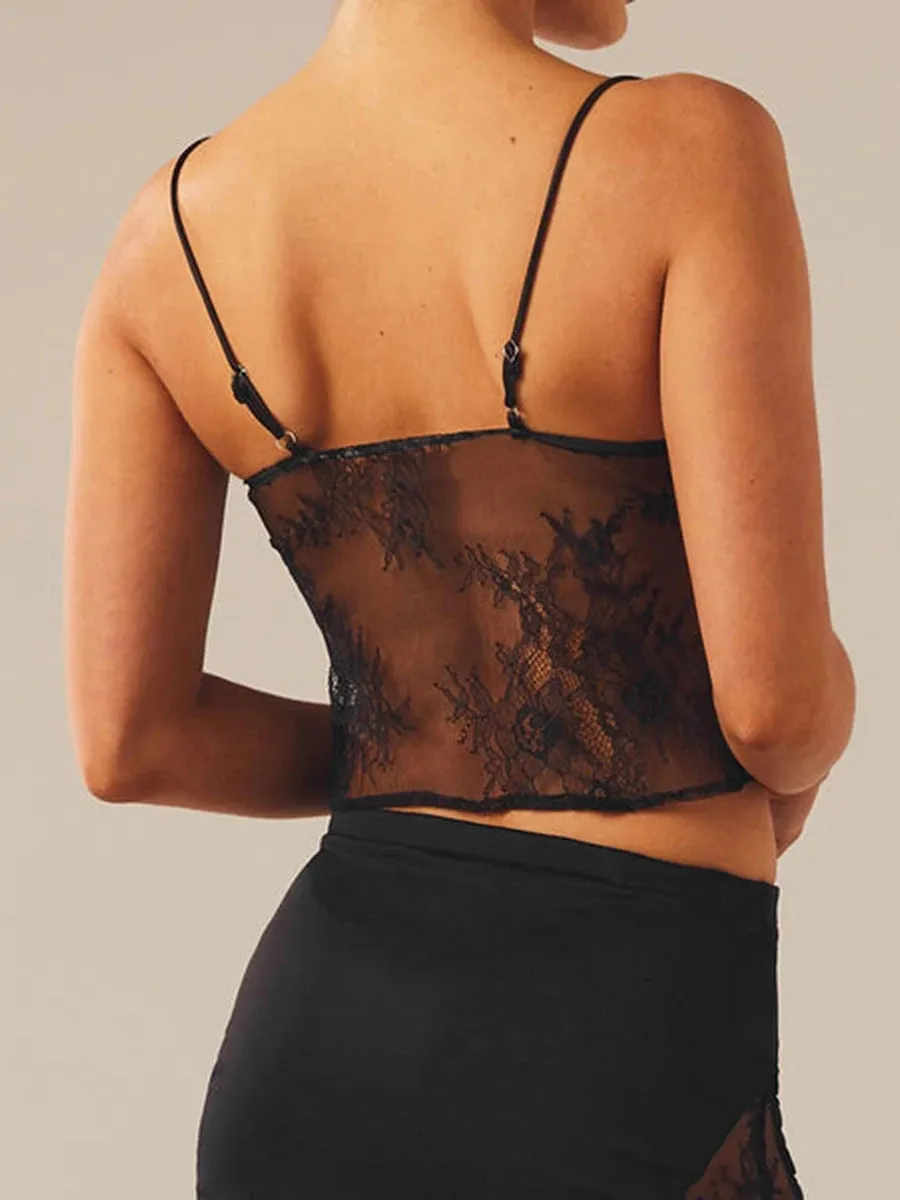 Sexy Tie Front Camisole Top