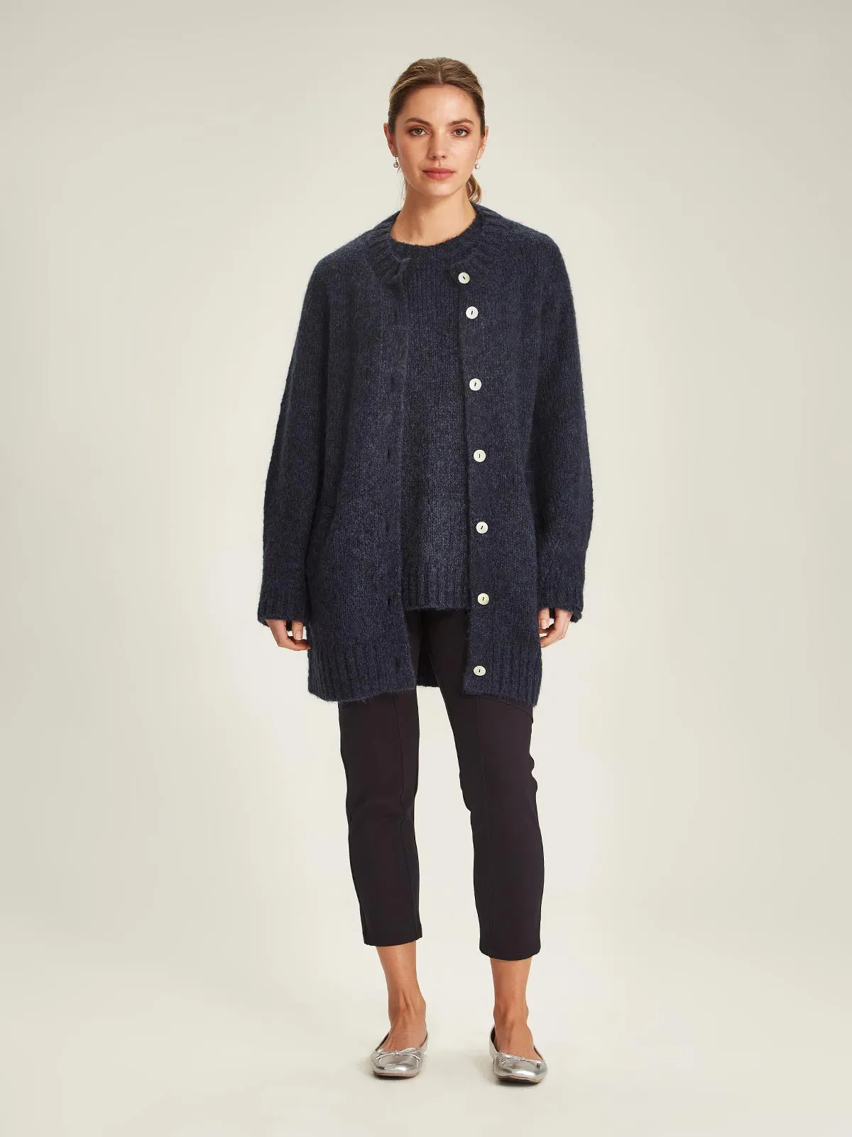 Sills Elk Cardigan - Moon Shadow