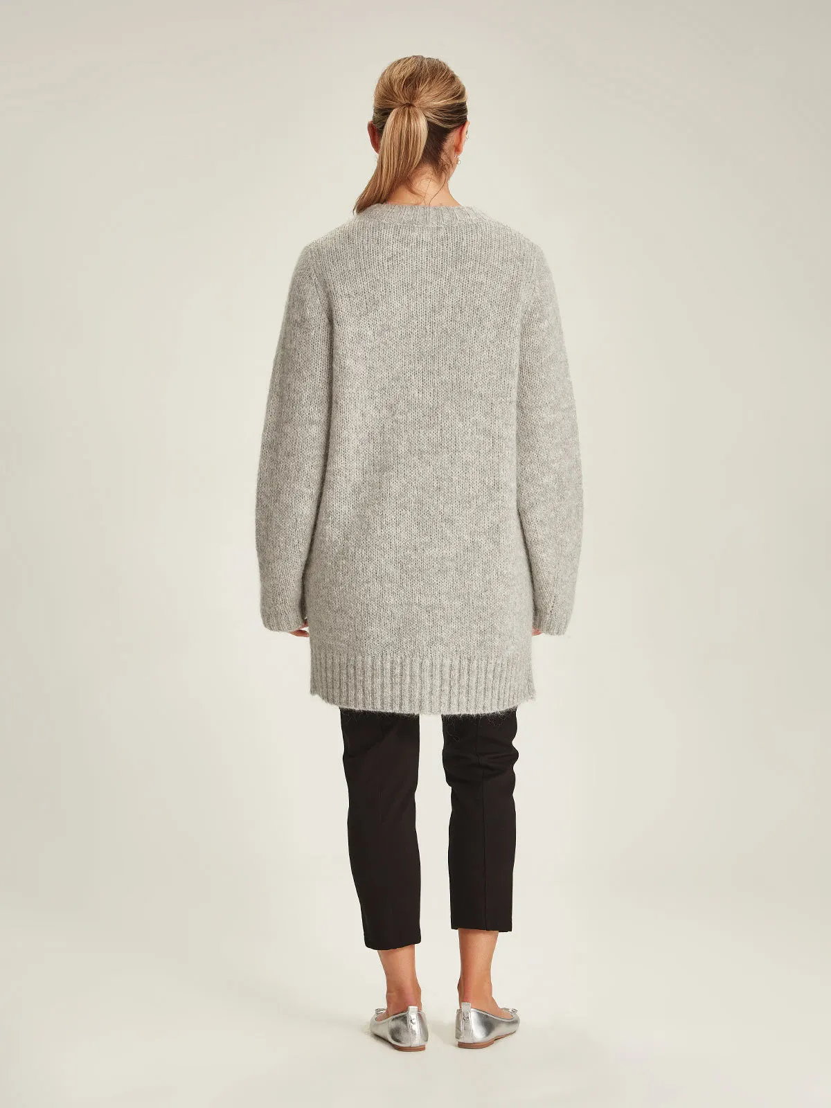 Sills Elk Cardigan - Silver Birch