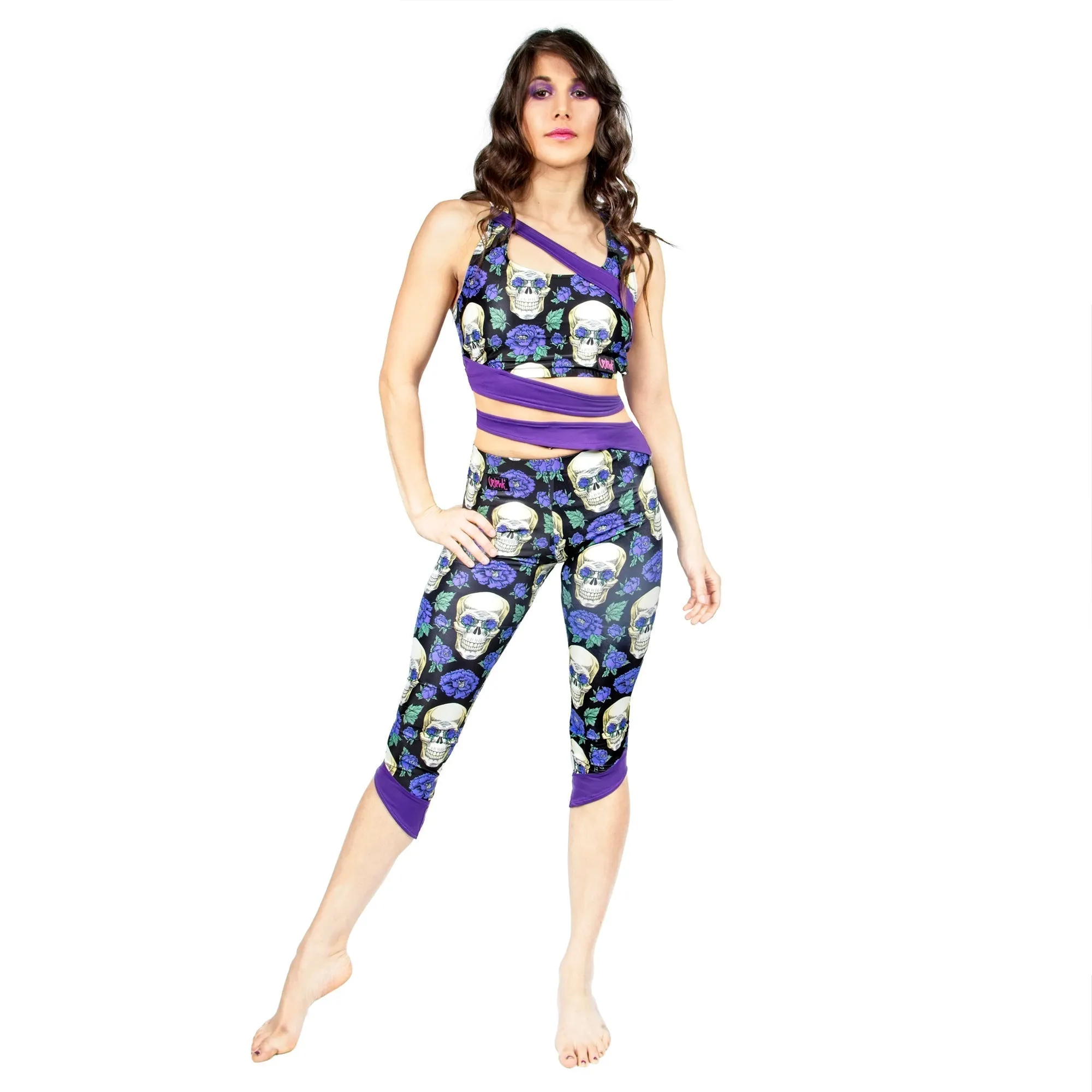 Siren Print Top - Spiral Tie Dye / Purple