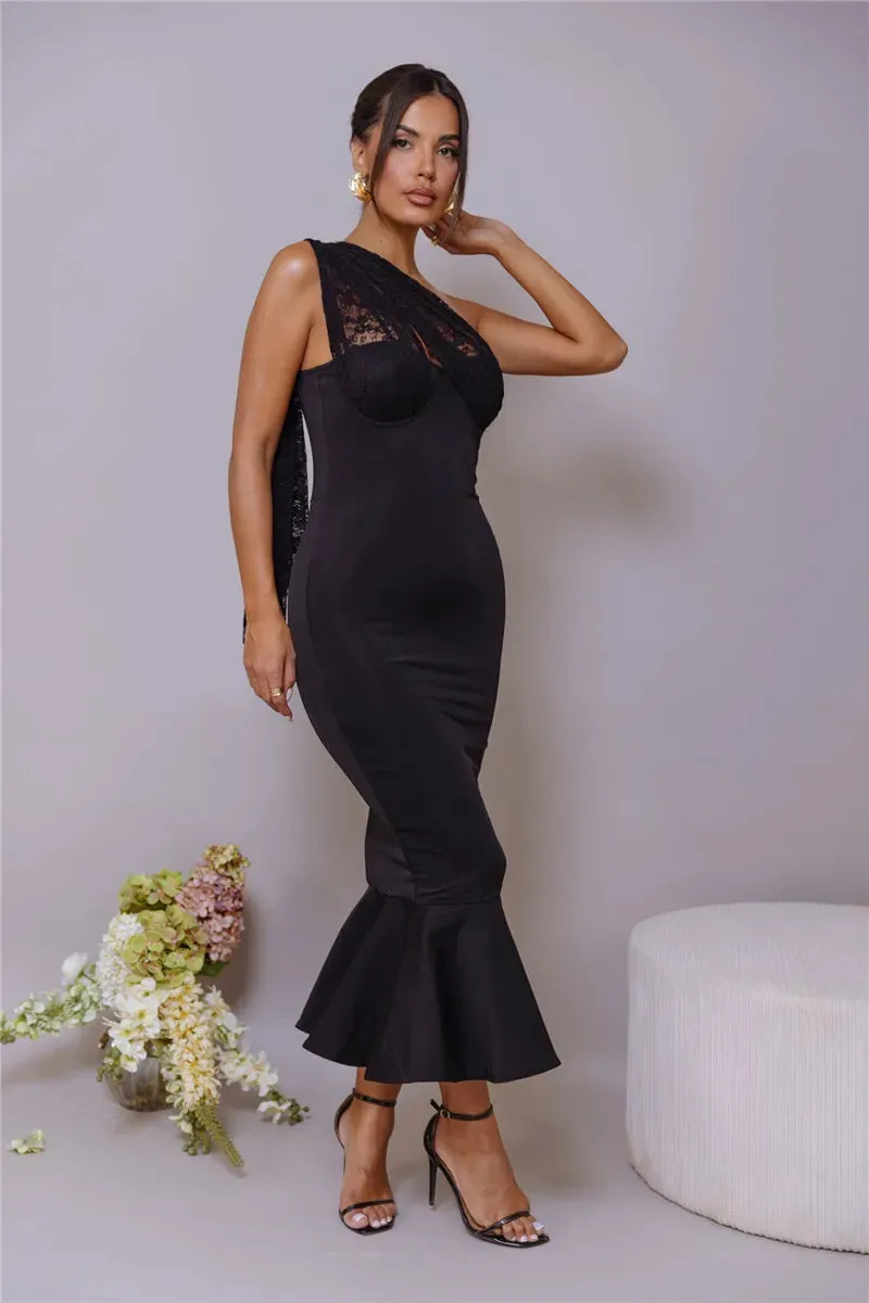 Sleeveless Fishtail Maxi Dress