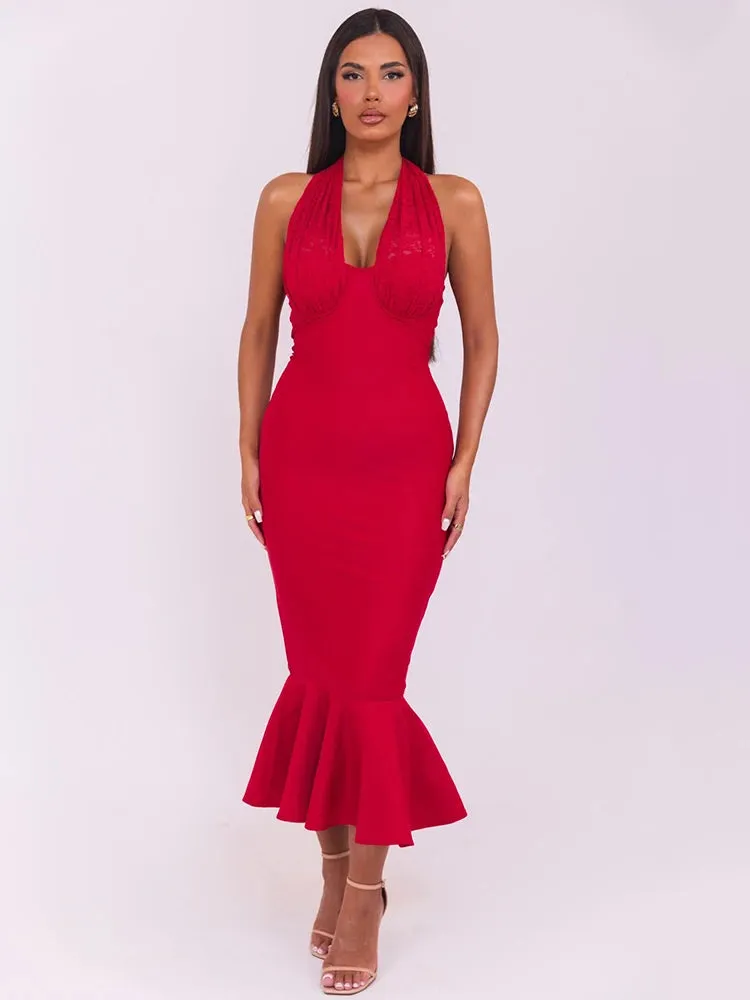 Sleeveless Fishtail Maxi Dress