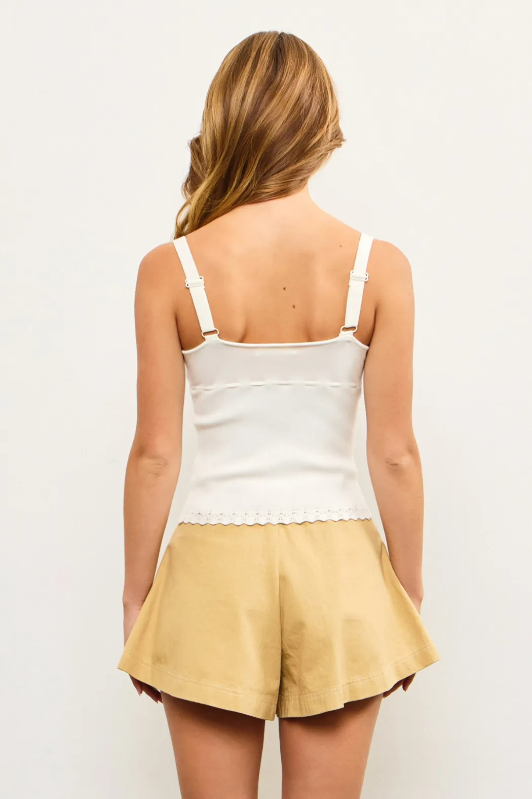 Sleeveless Tie Front Sweater Top