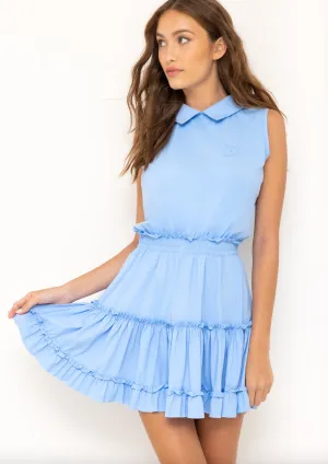 Sleeveless Tiered Dress - Cornflower Blue