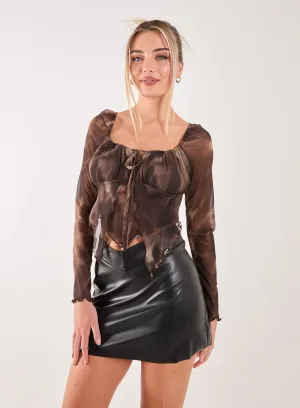 Smokey Butterfly Long Sleeve Top