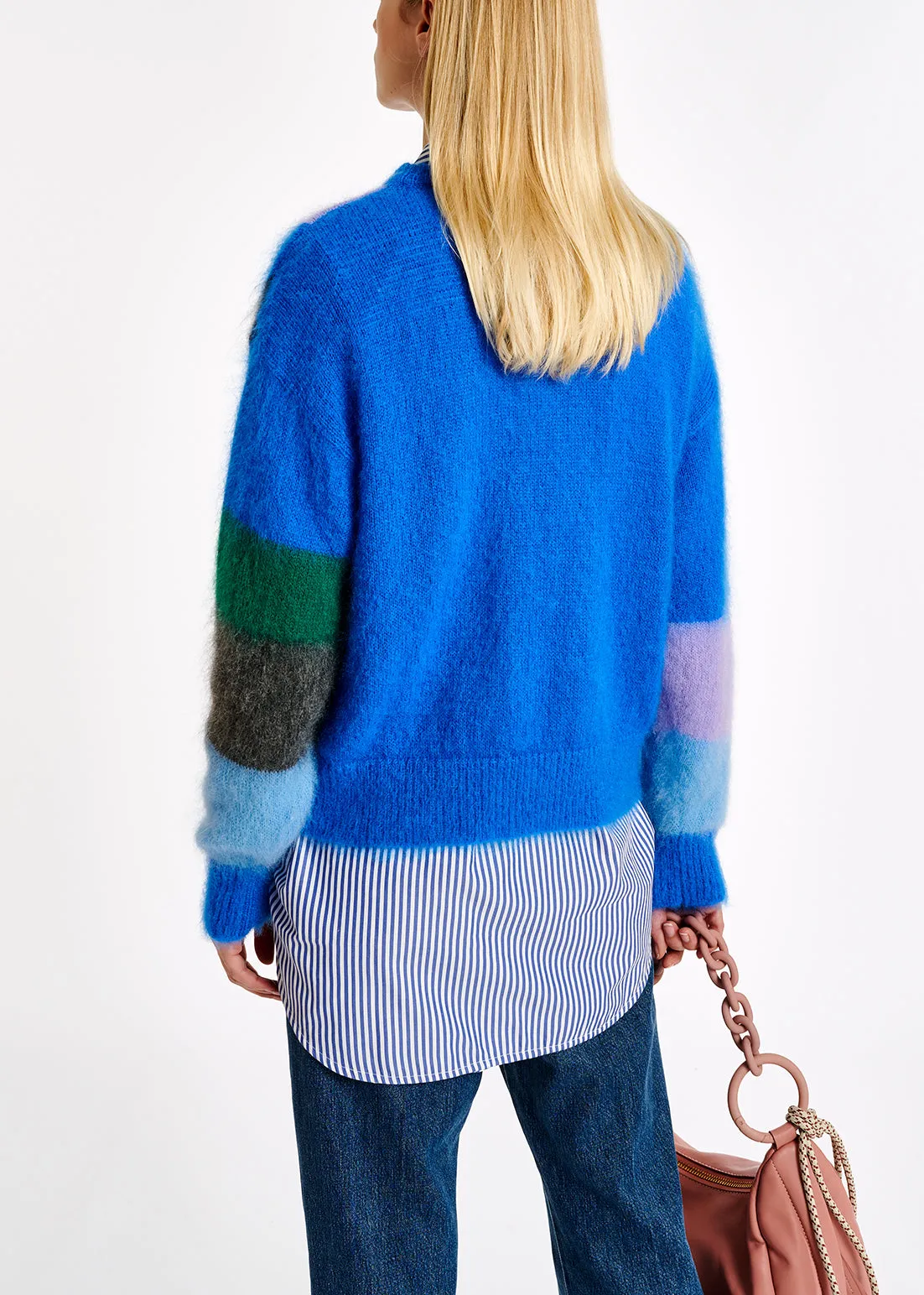 Soft and colorful mohair-blend sweater