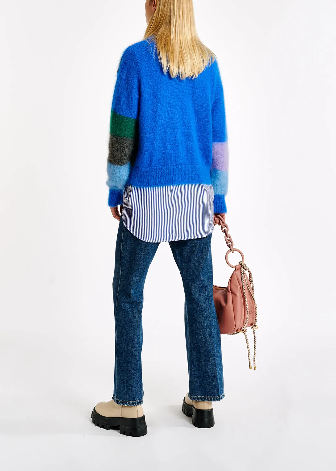 Soft and colorful mohair-blend sweater