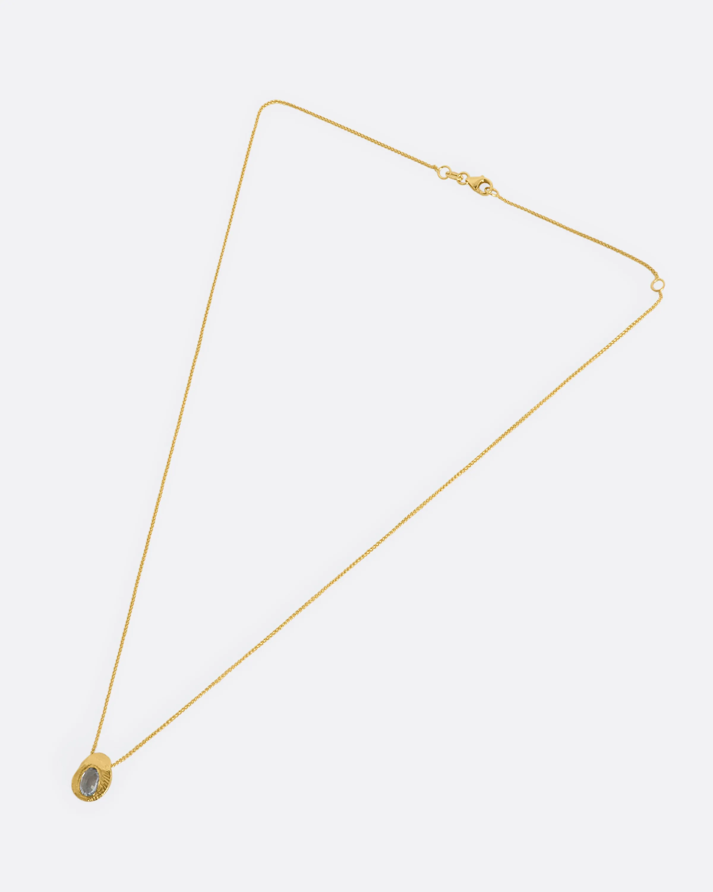 Solitaire Sapphire Necklace