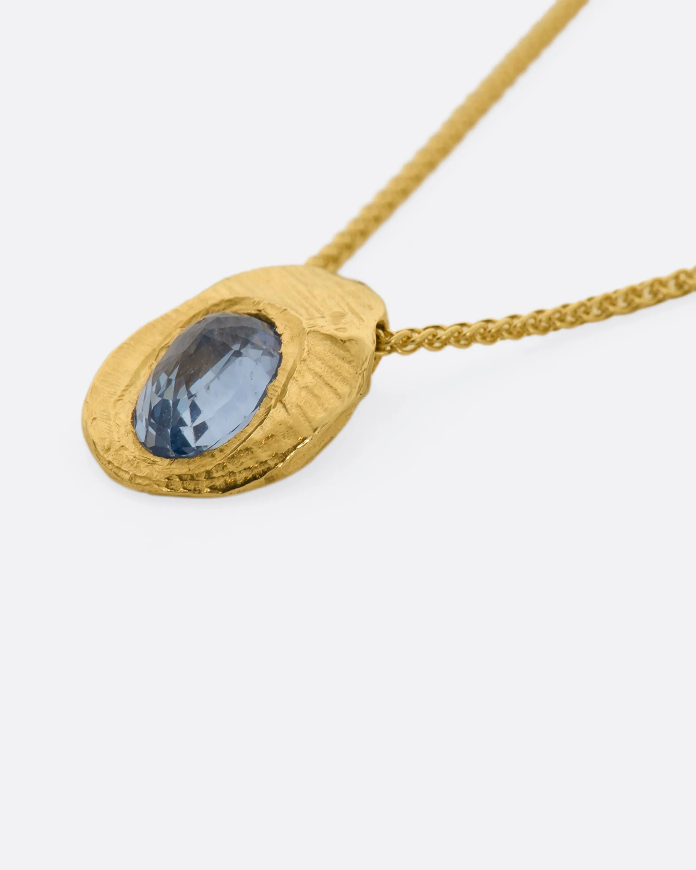 Solitaire Sapphire Necklace