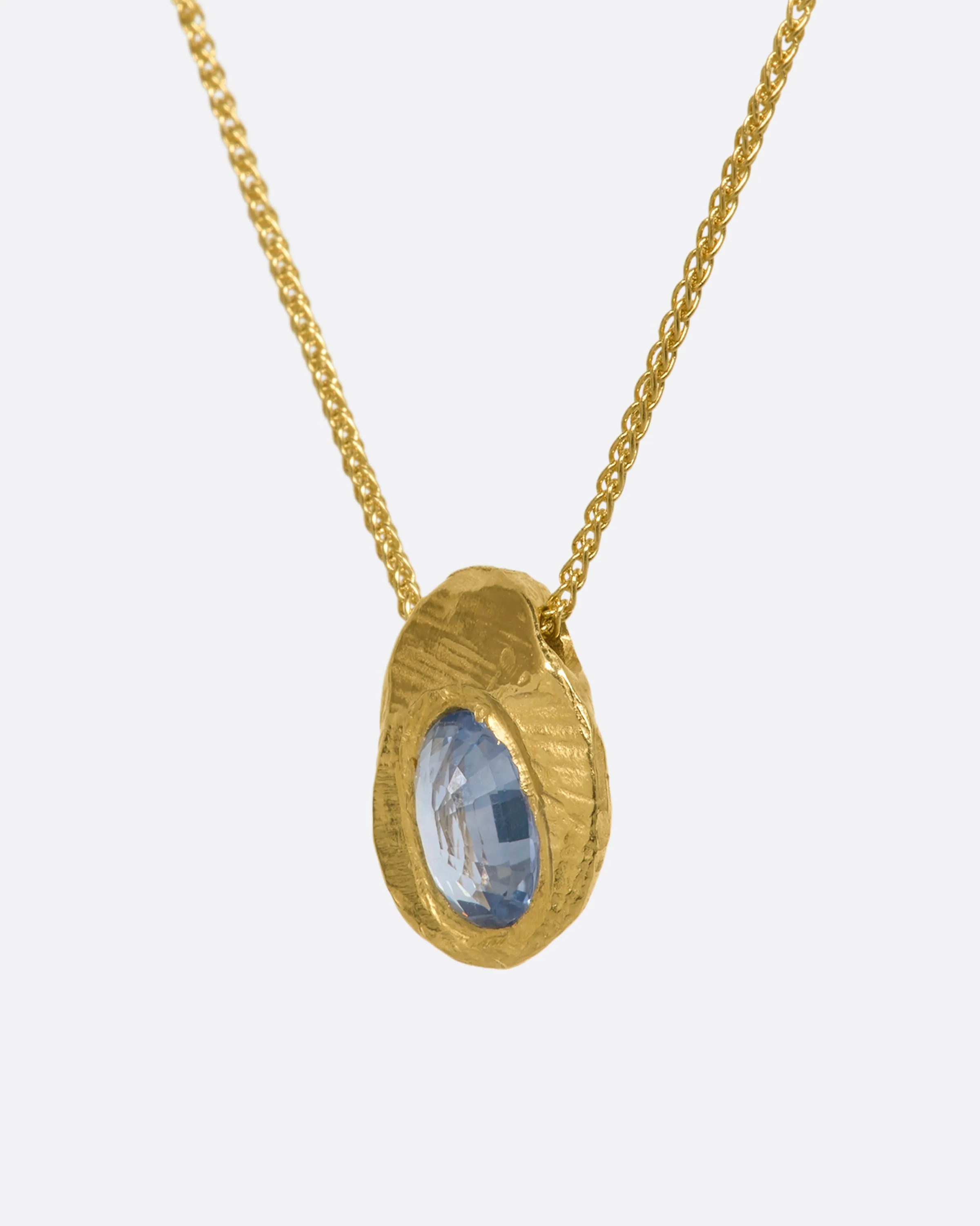 Solitaire Sapphire Necklace