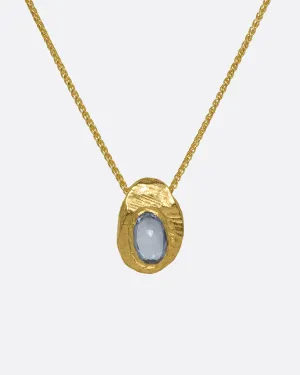 Solitaire Sapphire Necklace