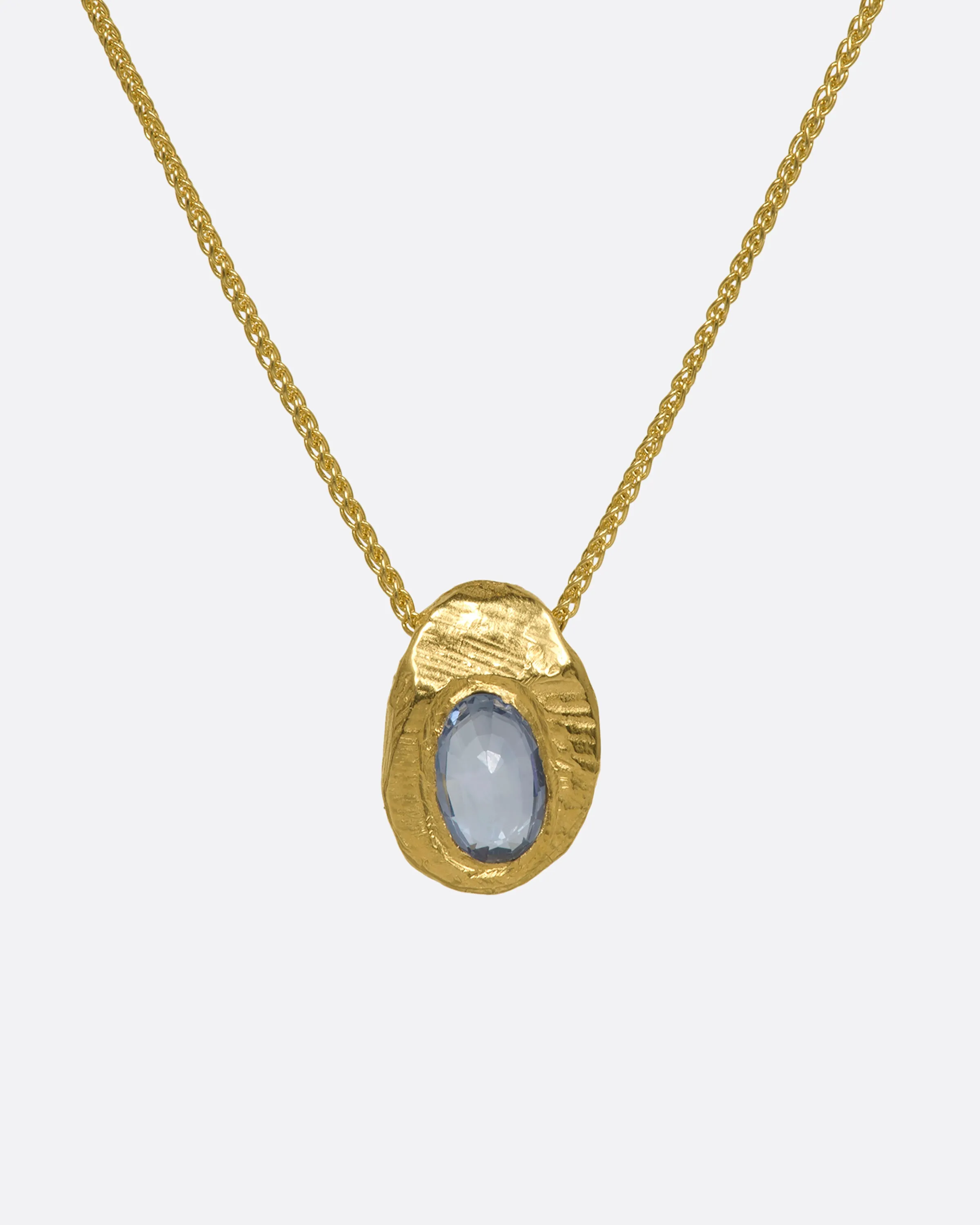 Solitaire Sapphire Necklace
