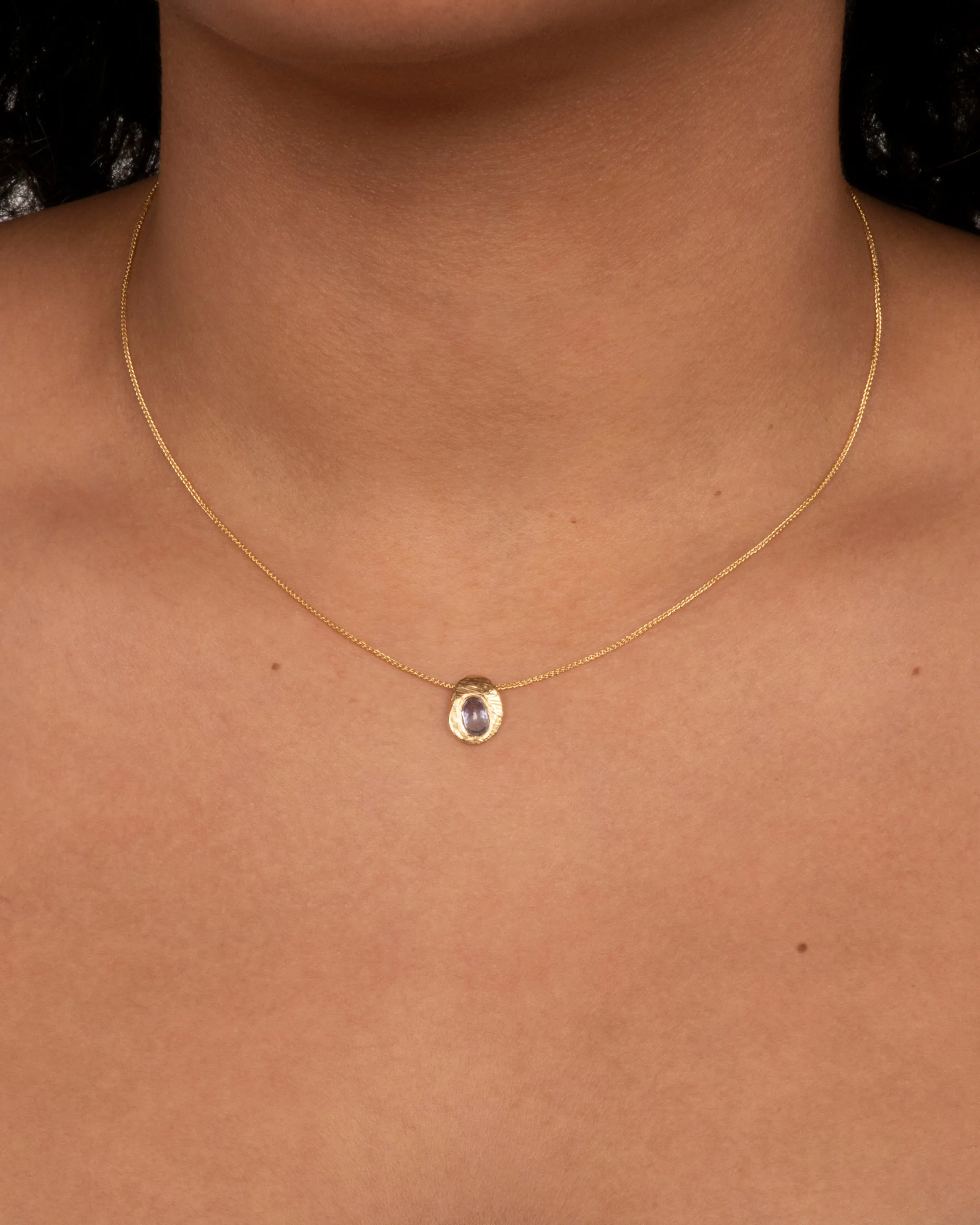 Solitaire Sapphire Necklace