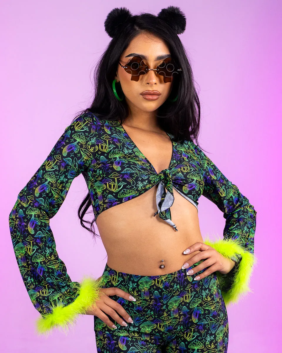 Sonic Shroom Front-Tie Top