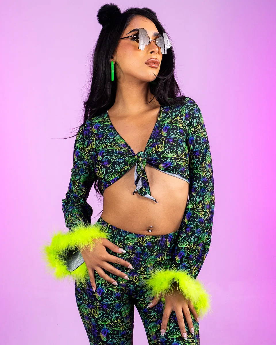 Sonic Shroom Front-Tie Top