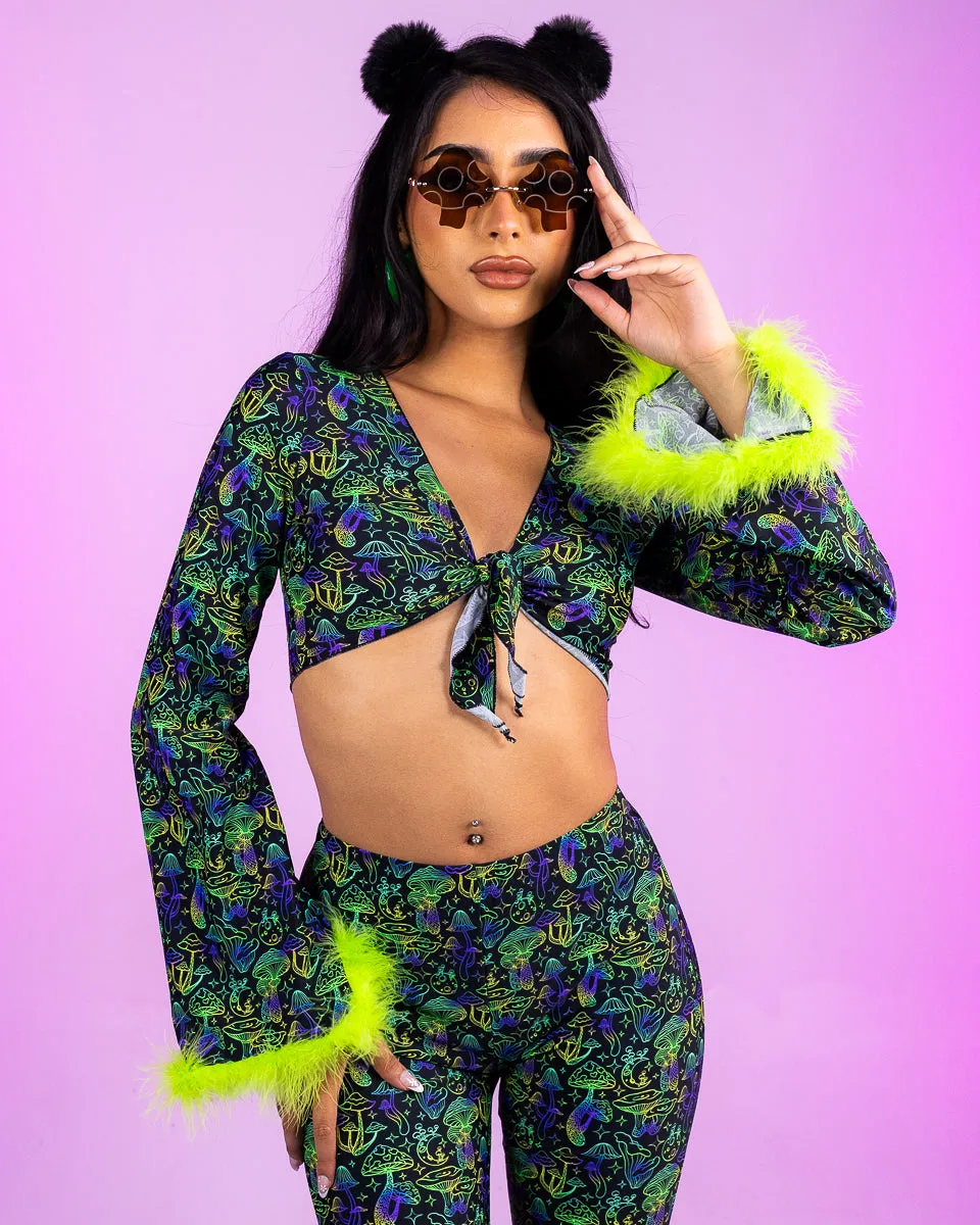 Sonic Shroom Front-Tie Top