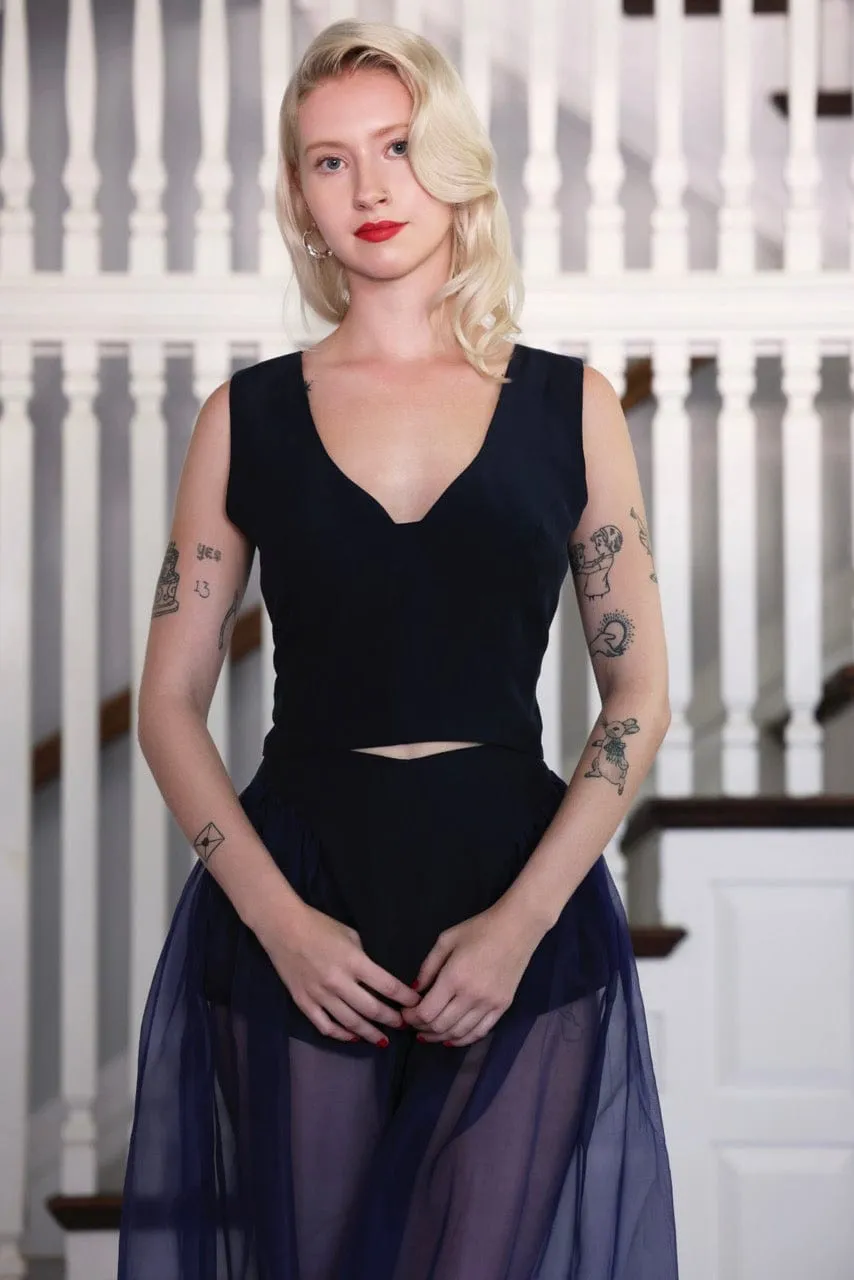 Sophie Top in Cupro Linen Blend