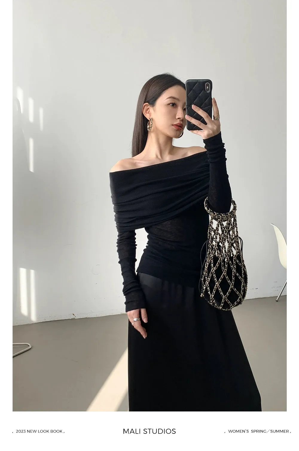 Sophisticated Sheer Off-Shoulder Top