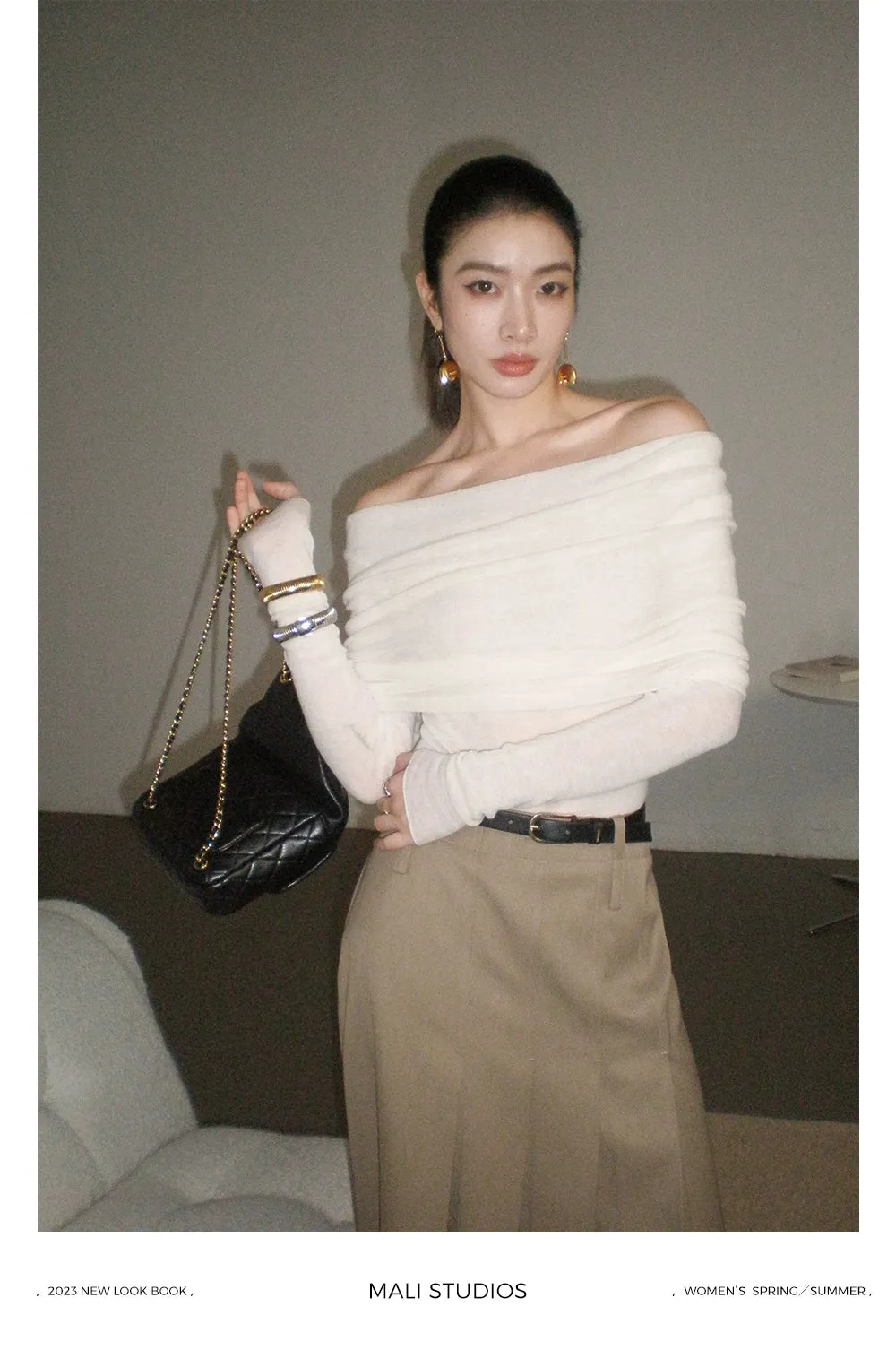 Sophisticated Sheer Off-Shoulder Top