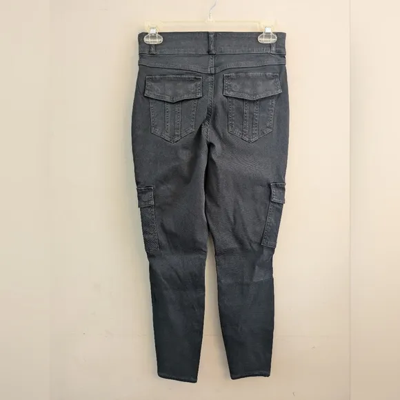 Spanx Stretch Twill Cargo Pants Size M in Washed Black