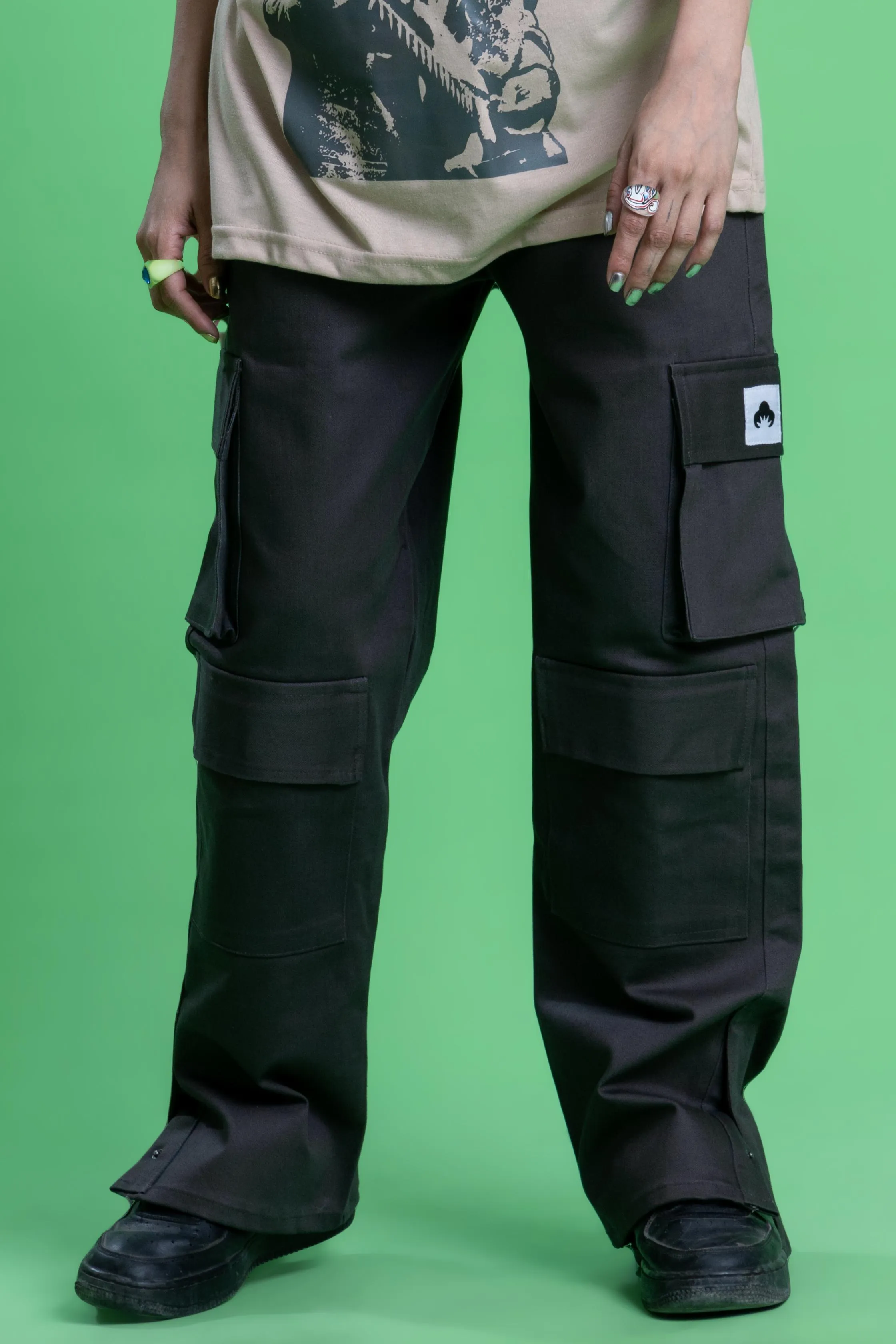 STEEL GRAY DOUBLE POCKET CARGO PANT