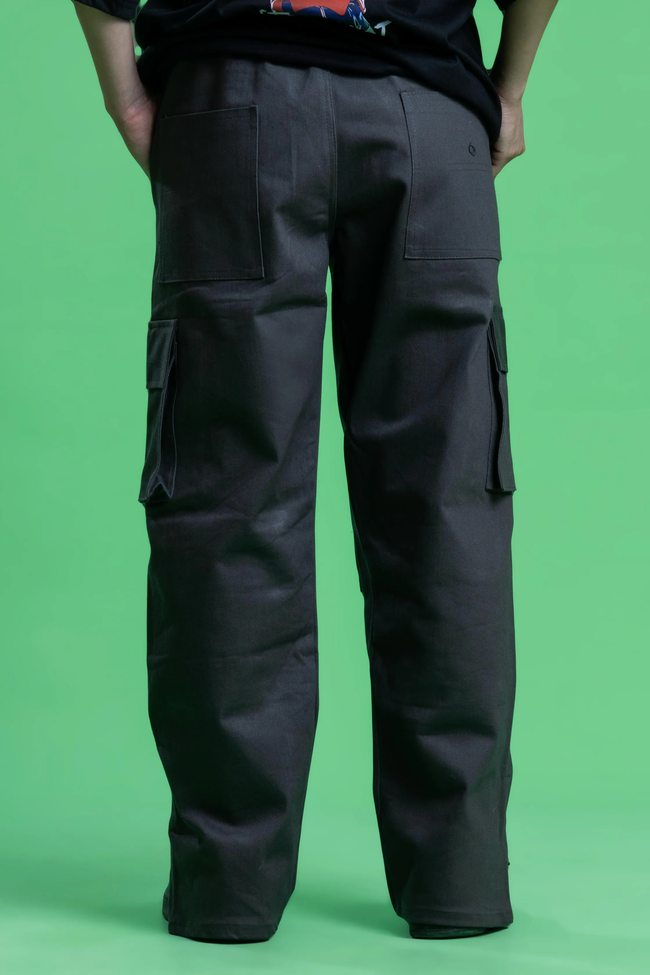 STEEL GRAY DOUBLE POCKET CARGO PANT