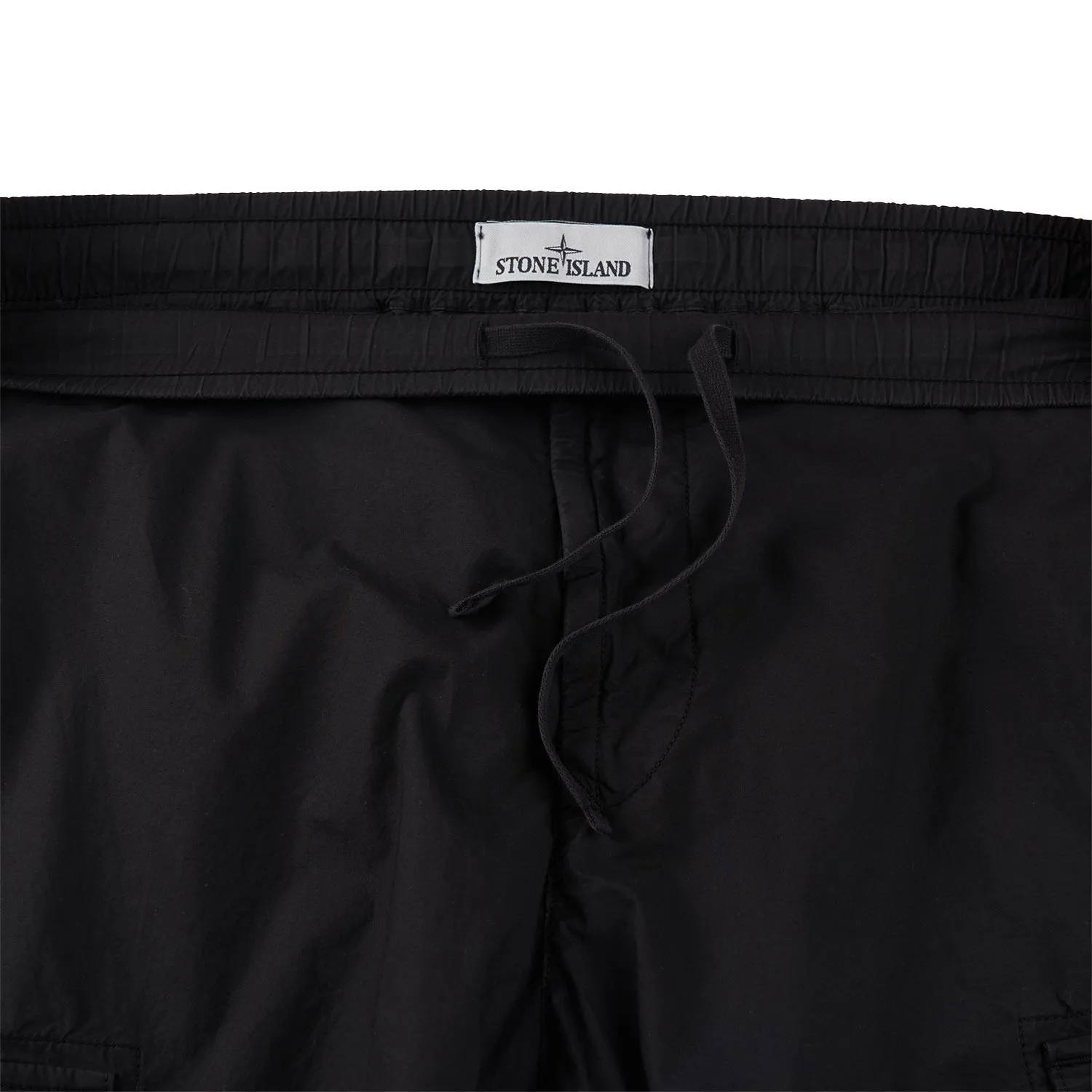 stone island regular fit cargo pants (black)
