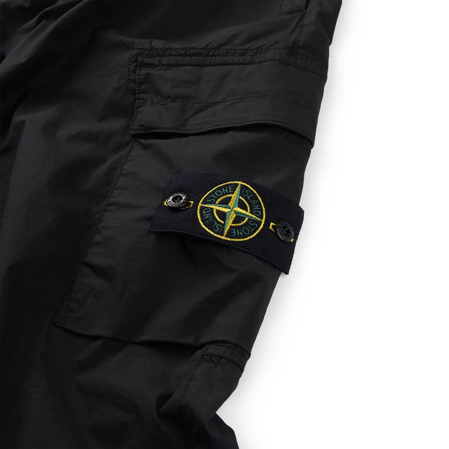 stone island regular fit cargo pants (black)